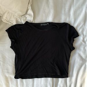 Black short sleeve top
